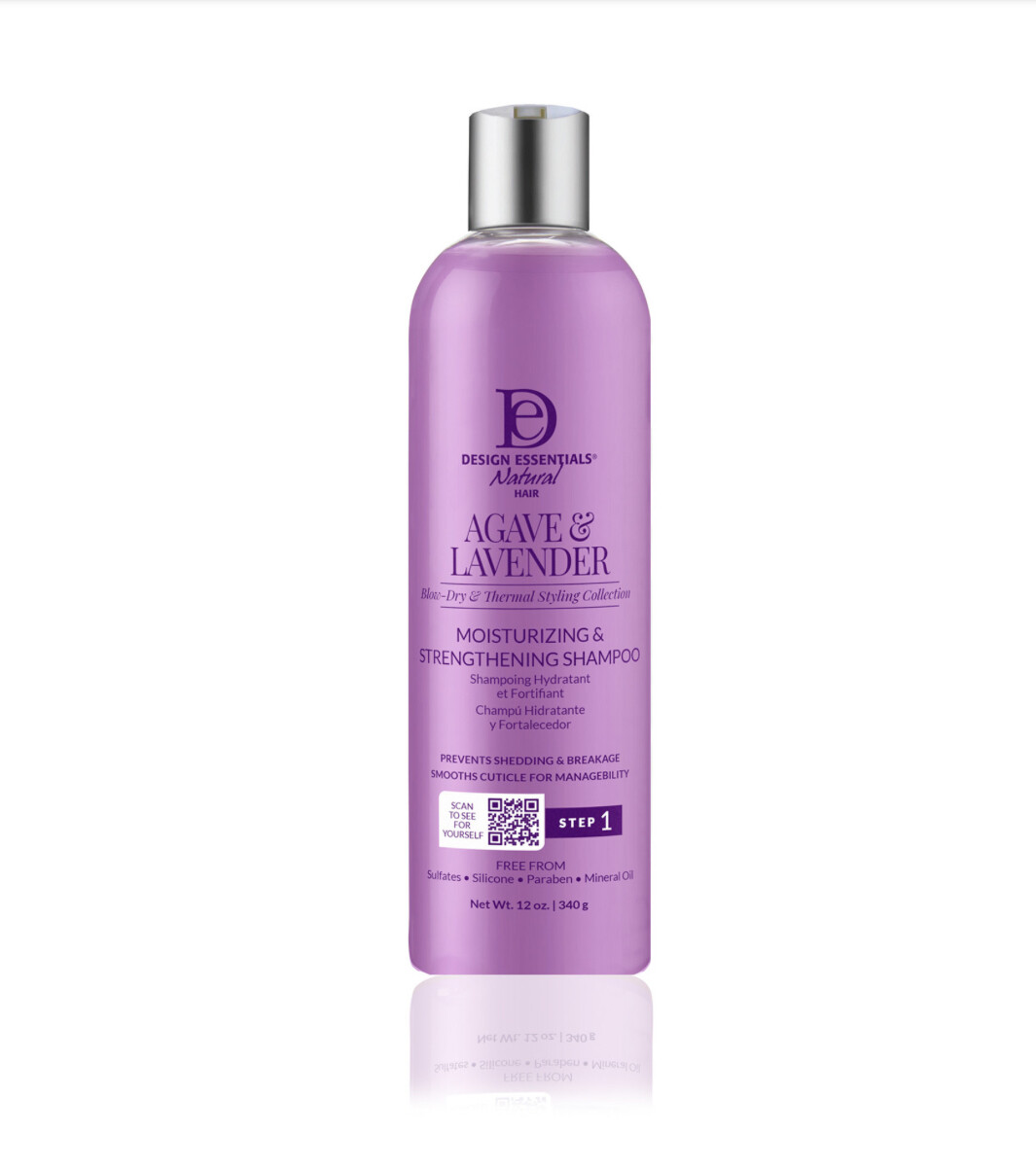Design Essentials Agave And Lavender Moisturizing And Detangling Shampoo 12 oz - Step 1