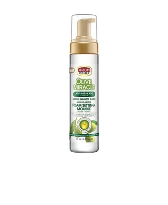 African Pride Olive Miracle Foam Setting Mousse 8.5 Oz