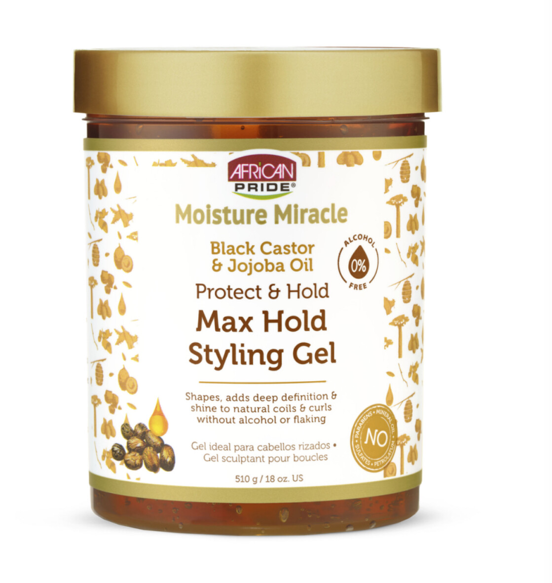 African Pride Moisture Miracle Max Hold Styling Gel 18 Oz