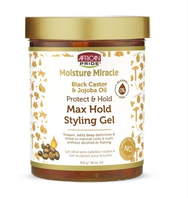 African Pride Moisture Miracle Max Hold Styling Gel 18 Oz