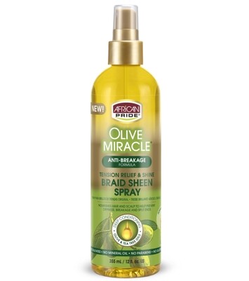 African Pride Olive Miracle Braid Sheen Spray 12 Oz