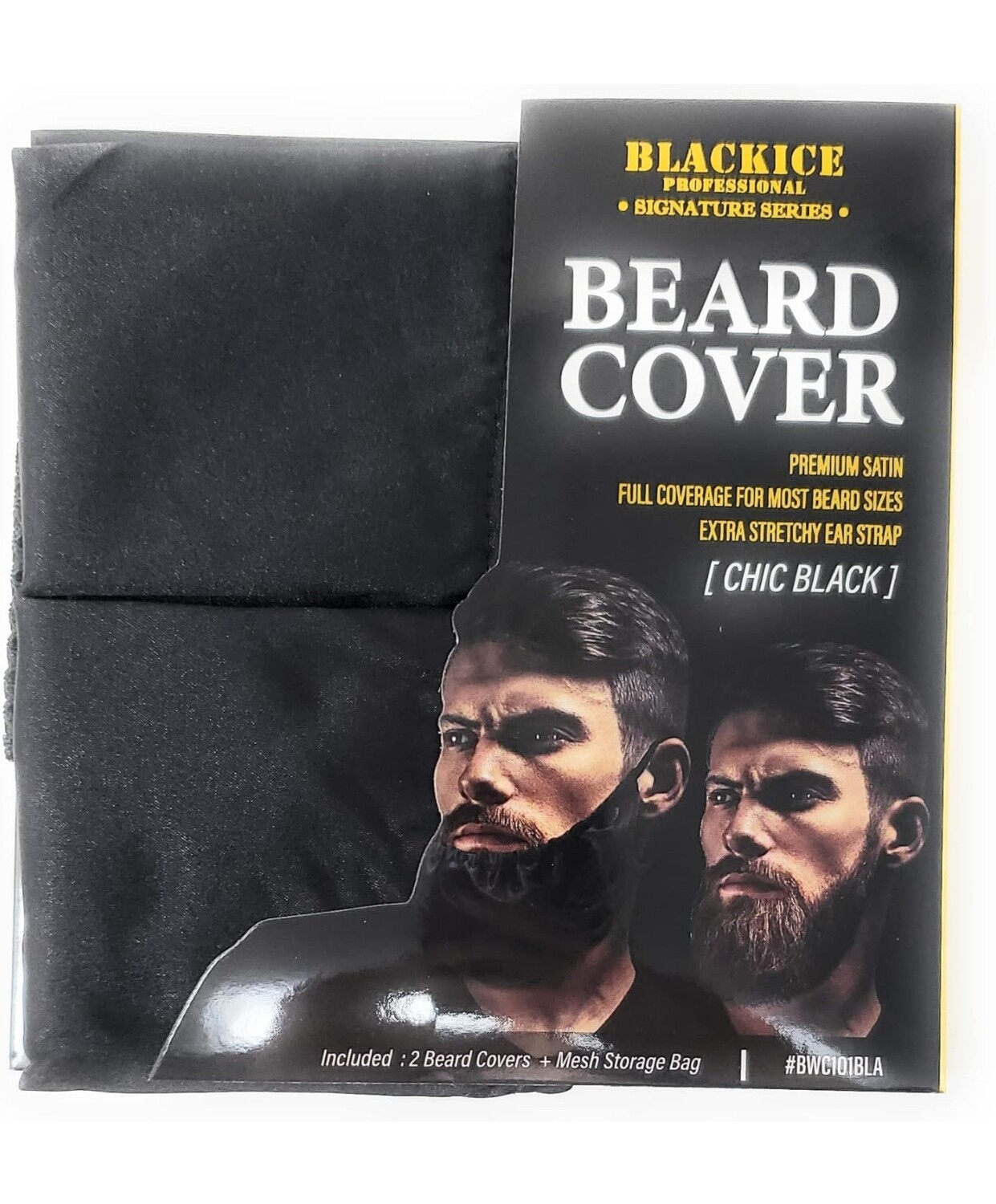 Black Ice Professional Beard Cover 2 Ct, Color: Chic Black
