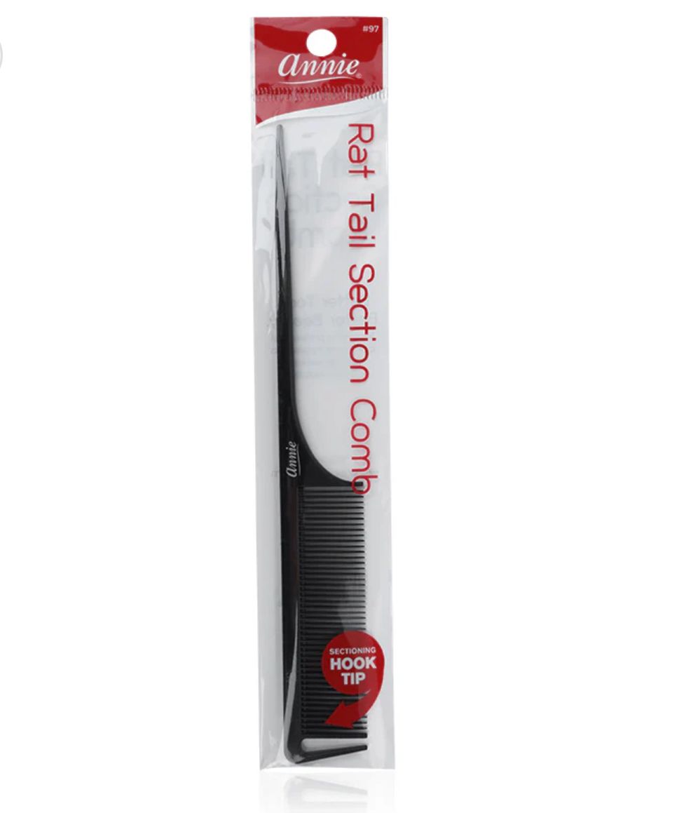 Annie Rat Tail Section Comb Black