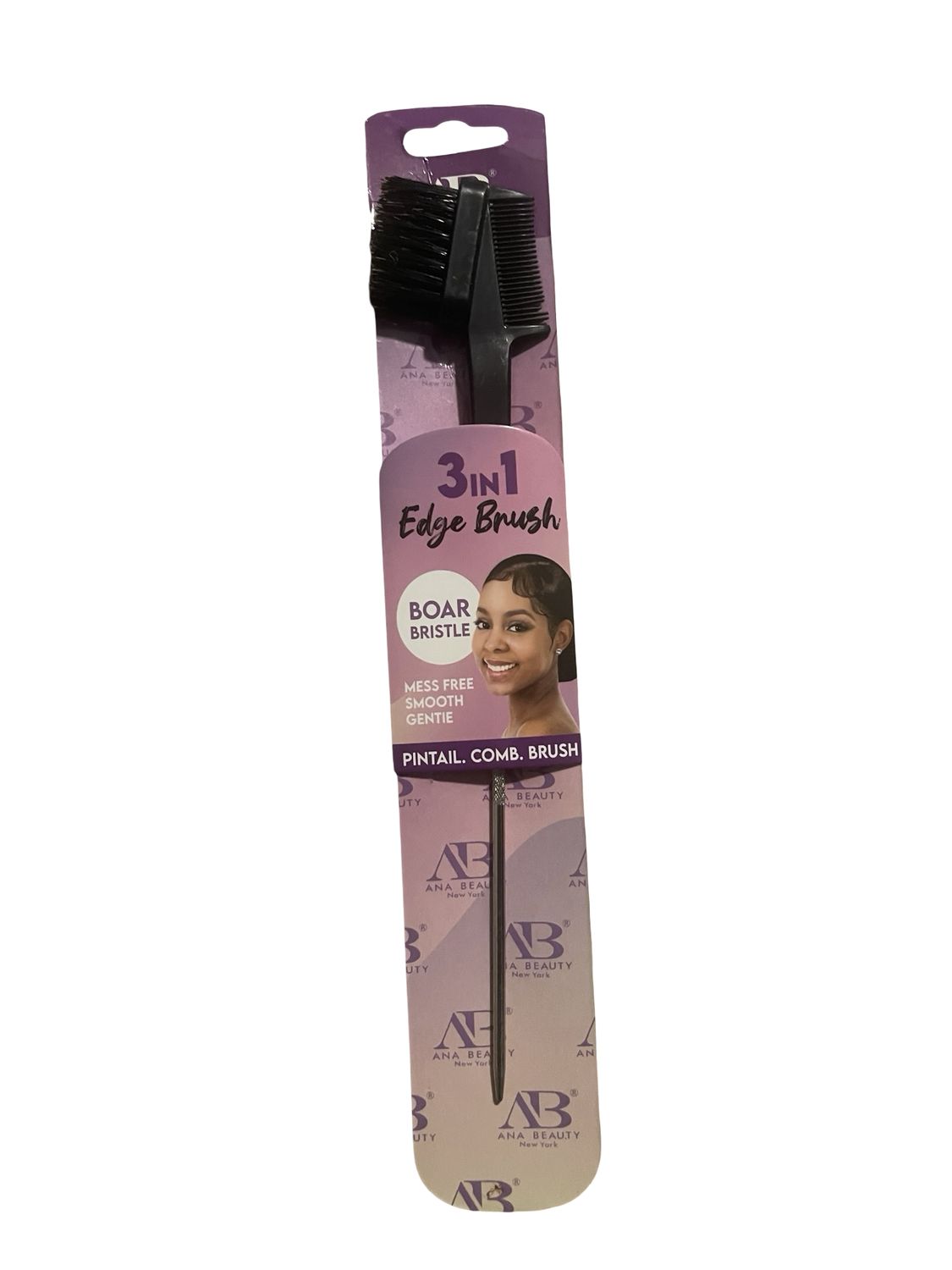 Ana Beauty 3-In-1 Edge Brush With Metal Tip