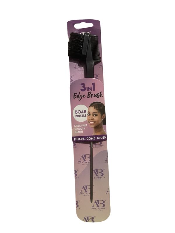 Ana Beauty 3-In-1 Edge Brush With Metal Tip
