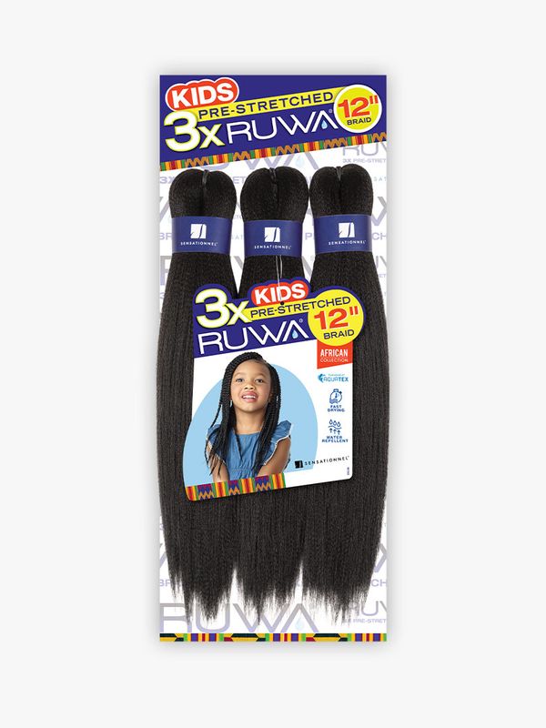 Sensationnel Kids Pre-Stretched 3x Ruwa Braid 12”