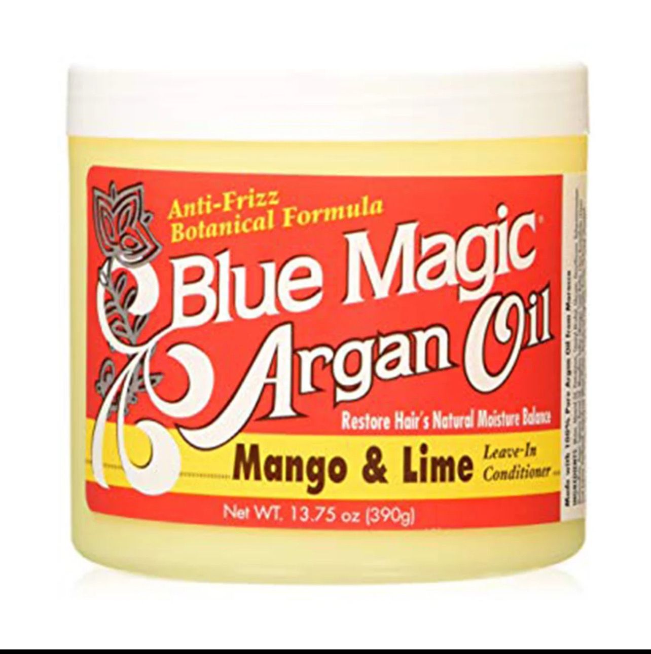 Blue Magic Argan Oil Mango &amp; Lime Leave-In Conditioner 13.75 Oz