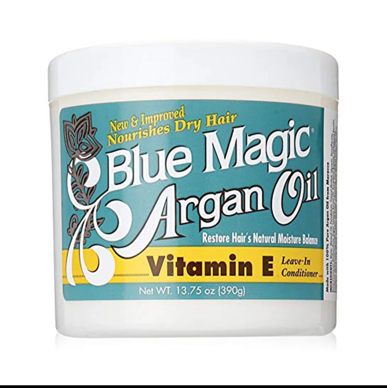 Blue Magic Argan Oil Vitamin E Leave-In Conditioner 13.75 Oz
