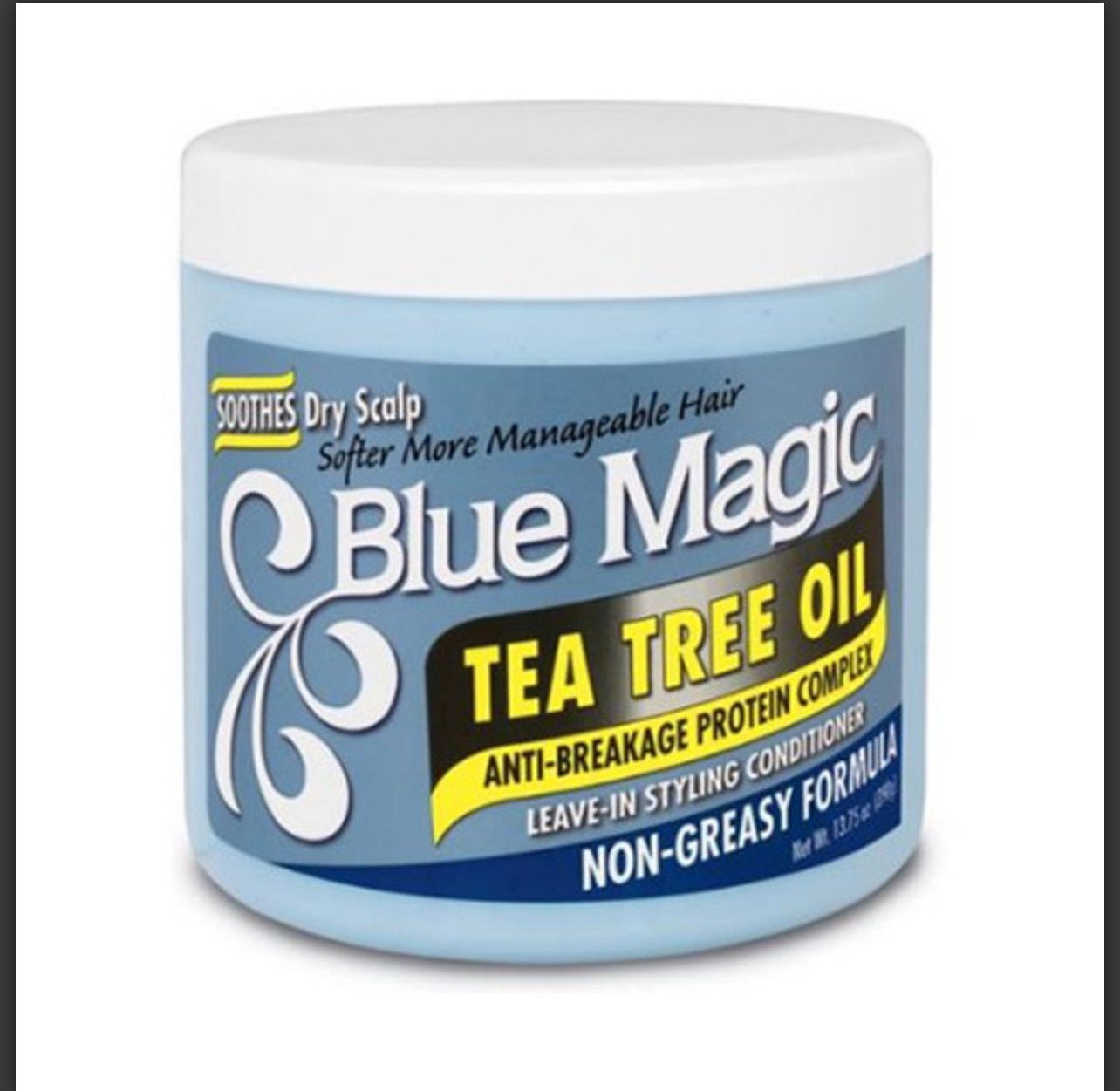 Blue Magic Tea Tree Oil Leave-In Styling Conditioner 13.75 Oz