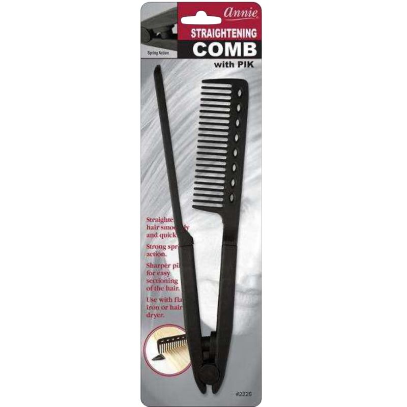 Annie Straightening Comb W/Pik Spring Action