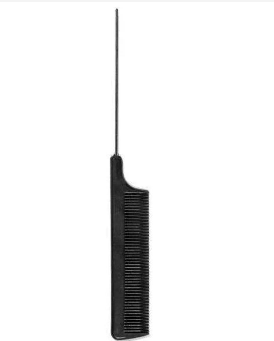 Annie Metal Pin Tail Comb, Color: Black