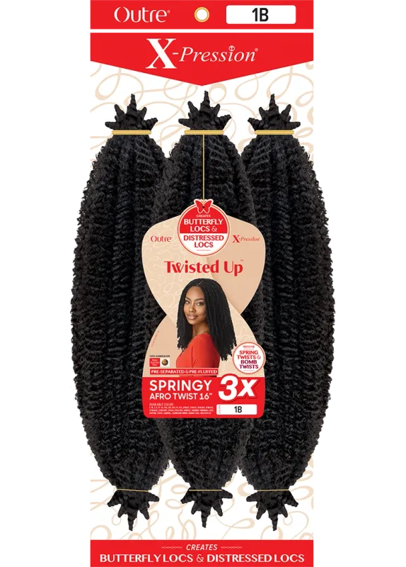 Outre X-Pression Twisted Up Crochet Braid - 3X SPRINGY AFRO TWIST 16"