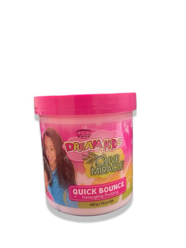 African Pride Dream Kids Olive Miracle Quick Bounce Detangling Pudding 15oz Jar