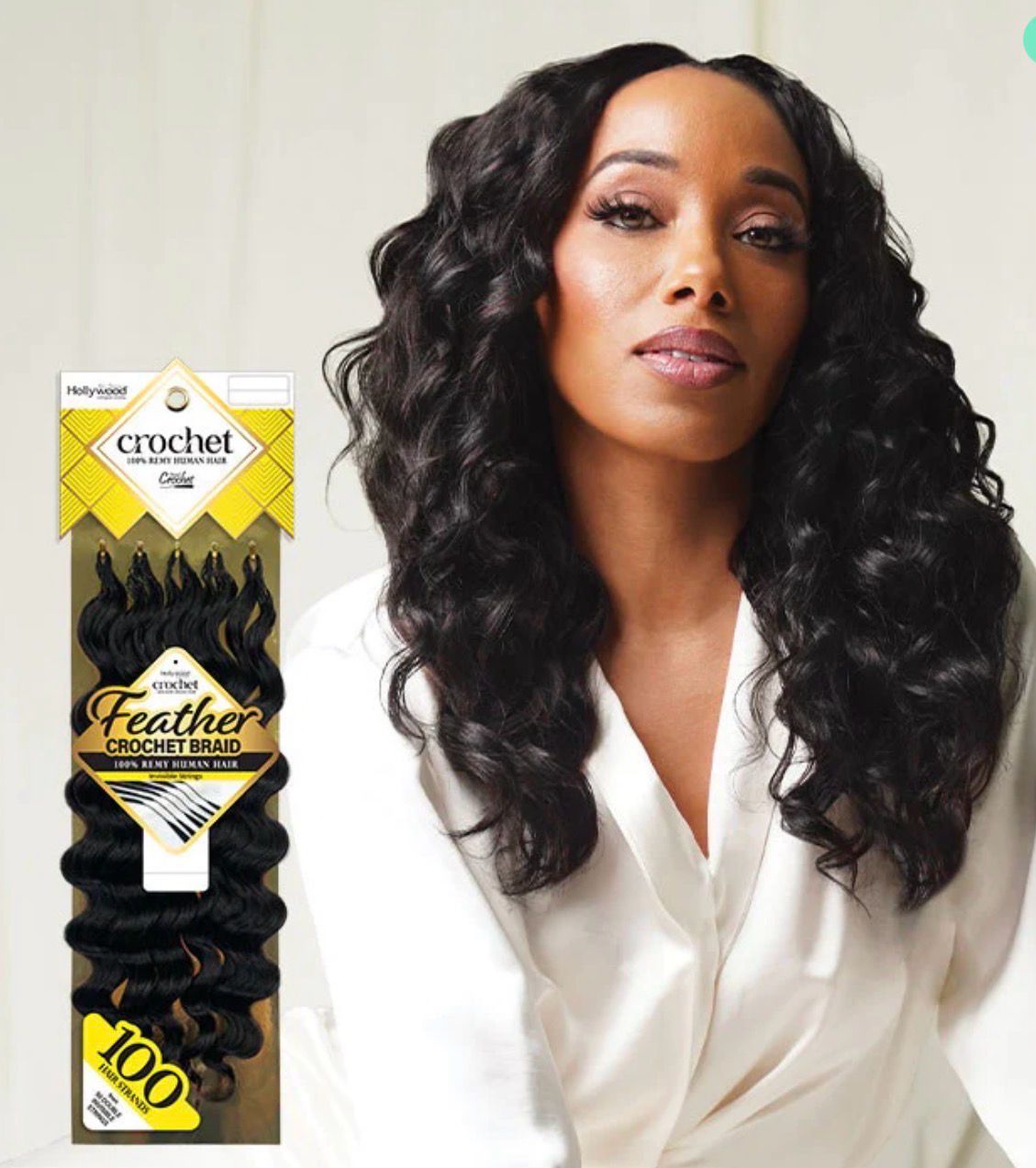 Zury Hollywood Feather Crochet Braid - OCEAN 18" - 100% Remy Human Hair