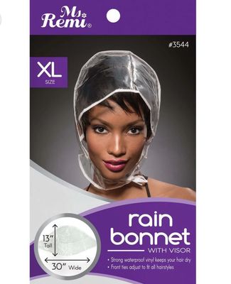 Ms. Remi Rain Bonnet XL, 1 Count Storm Cap, Clear