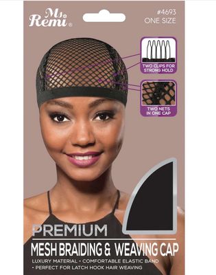 Ms. Remi Mesh Braiding &amp; Weaving Cap Black