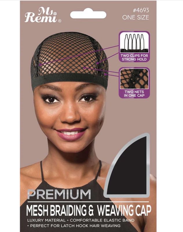 Ms. Remi Mesh Braiding &amp; Weaving Cap Black