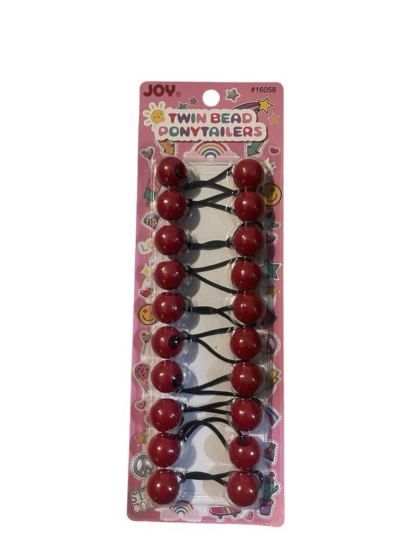 Joy Twin Beads Ponytailers 10Ct