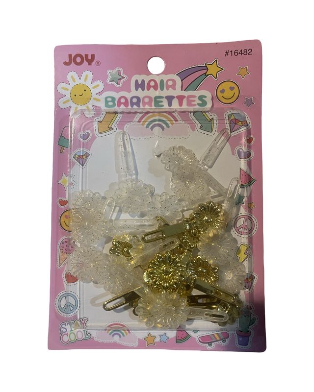 Joy Petit Daisy Barrettes Assorted Gold