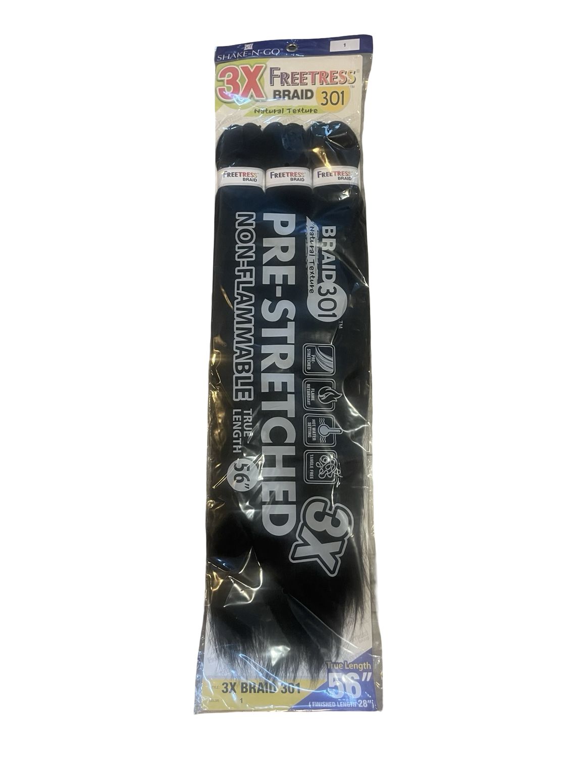 FreeTress Natural Texture Braids 3X Pre-Stretched Braid 301 56”