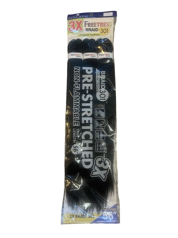 FreeTress Natural Texture Braids 3X Pre-Stretched Braid 301 56”