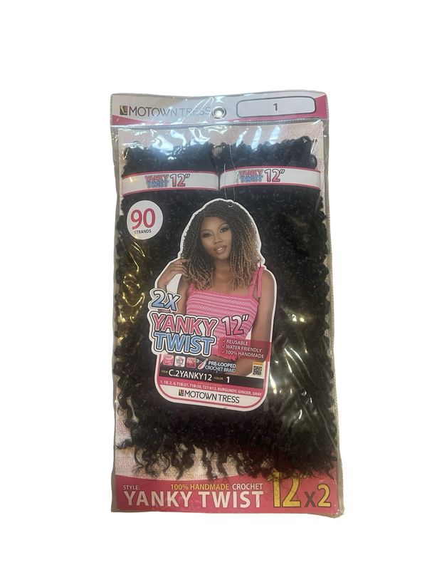 Motown Tress Crochet Braids 2X Yanky Twist 12”