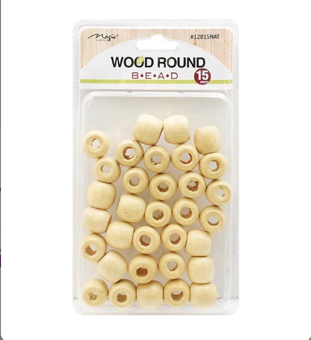 Magic Collection Wood Round Bead 15mm