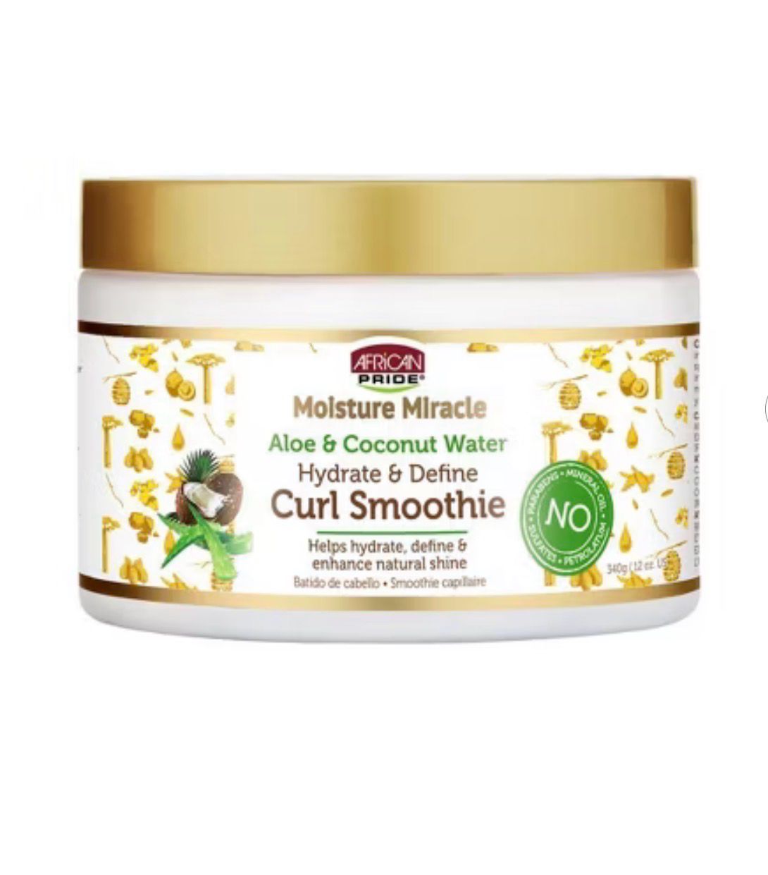 African Pride Moisture Miracle Aloe &amp; Coconut Water Hydrate &amp; Define Smoothie Curl Enhancer - 12oz