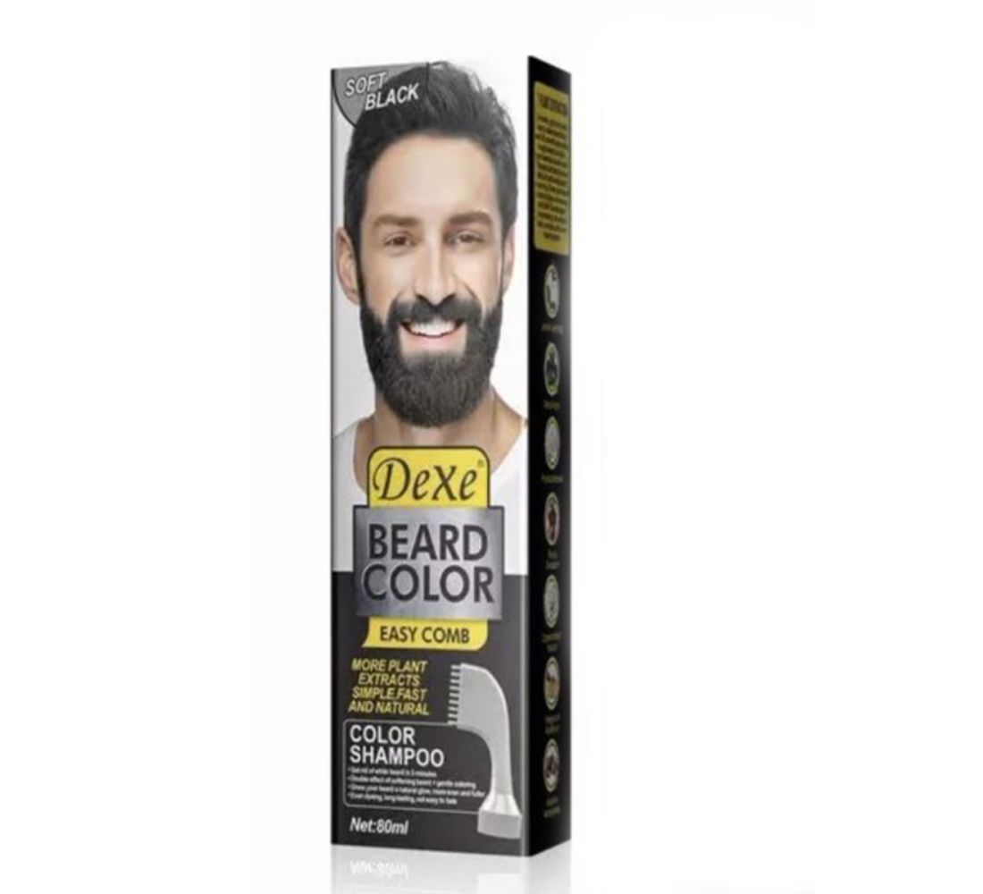 Dexe Soft Black Beard Color Shampoo 80 ml