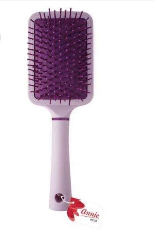 Annie Cushion Paddle Nylon Bristle Brush, 1 Count, Violet