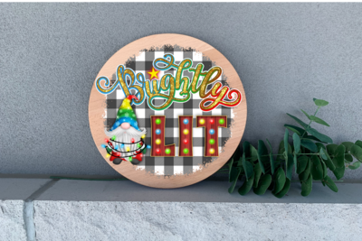 ​Holiday Decor Brightly Lit Wall Decor or Door Hanging
