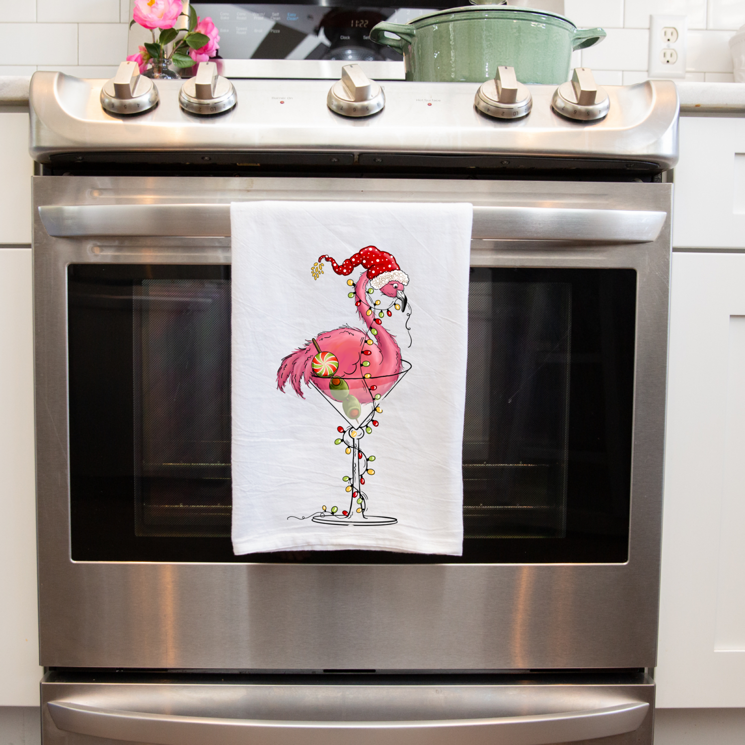 Flamingo Handmade Decorative Kitchen Tea Towels Beach House Decor  Farmhouse Decor
