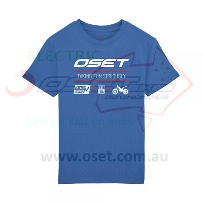 T-Shirt Electric OSET Kid M Blue/Wht/Red