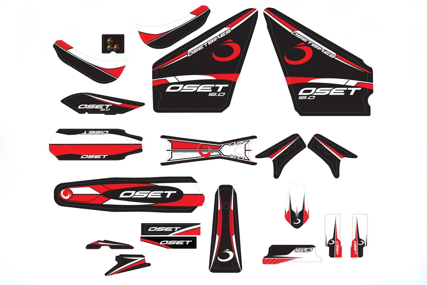 Sticker Set 16 Eco or Race 2015-2018, YEAR: 2015, MODEL: ECO