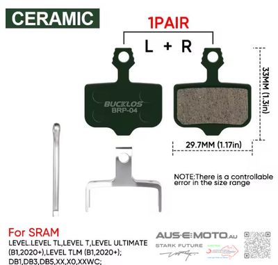 Brake Pad Set SRAM CERAMIC OSET 24R