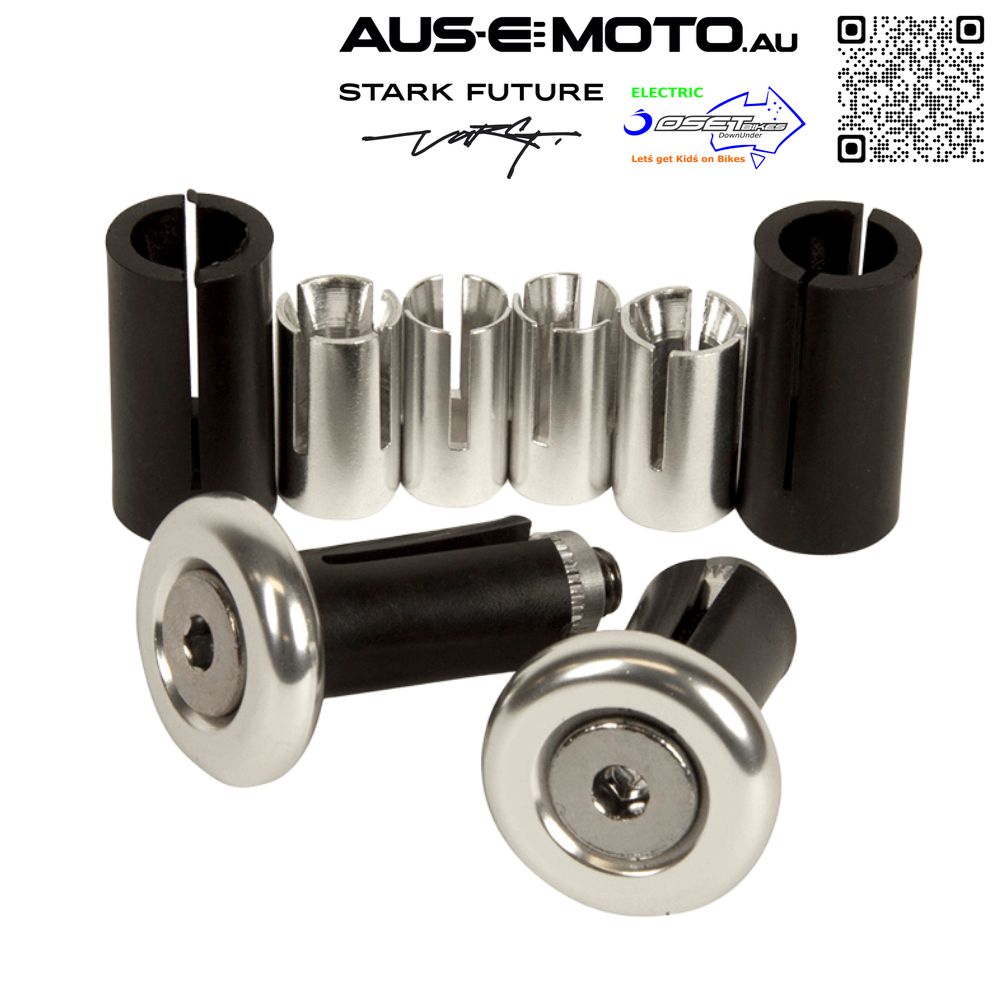 Bar End Grip and Throttle Protector - RHK, COLOUR: SILVER