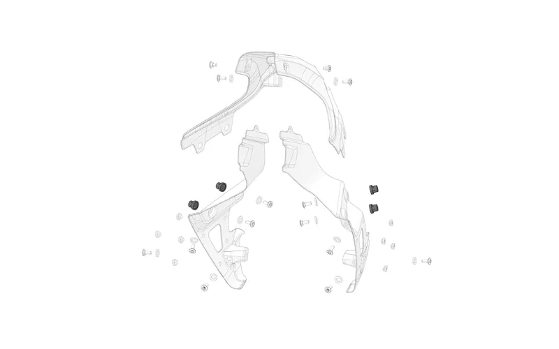 Rubber Rivet Carbon Cowl (1 Piece)