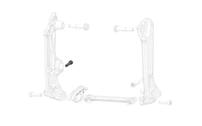Torx Chain Guide Bolt and Swingarm Shaft Clamp Screw M8x30mm (1 unit)