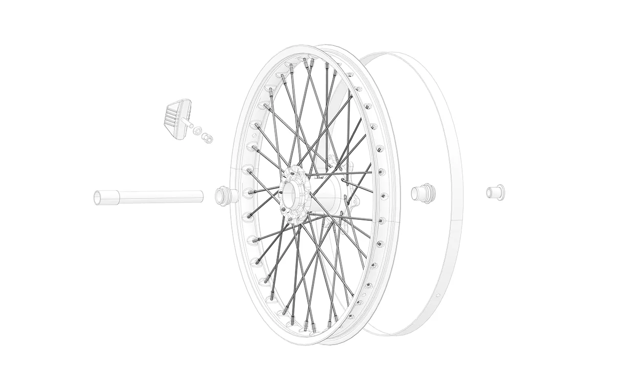 Front Wheel Spokes for 21" (1 Piece)