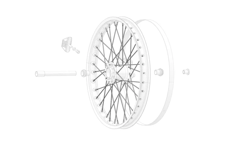 Front Wheel Spokes for 21" (1 Piece)