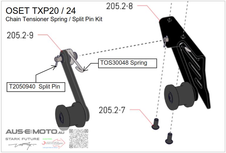 Spring &amp; Split Pin for Chain Tensioner TXP20/24