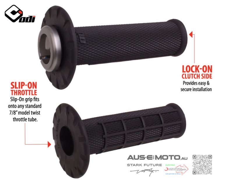 Grips ODI Black 1/2 Waffle | Varg 1Lock 1Glue On