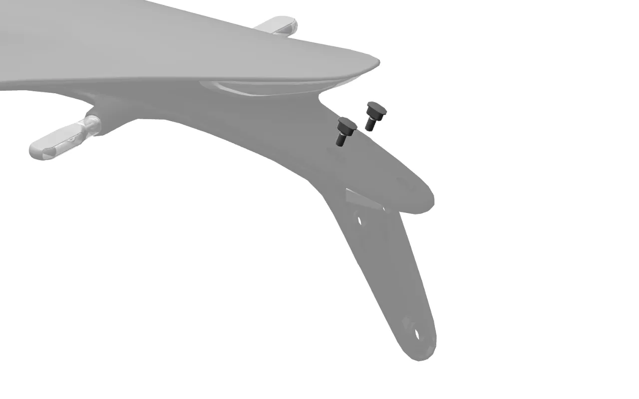 Licence Plate Holder to Bottom Fender Bolt