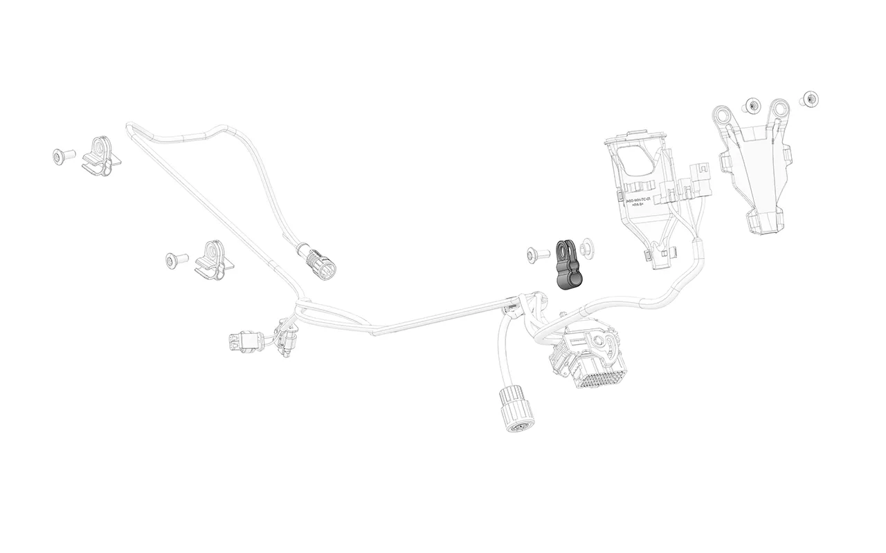 Bracket Cable + Rr Brake Line Holder Top Frame