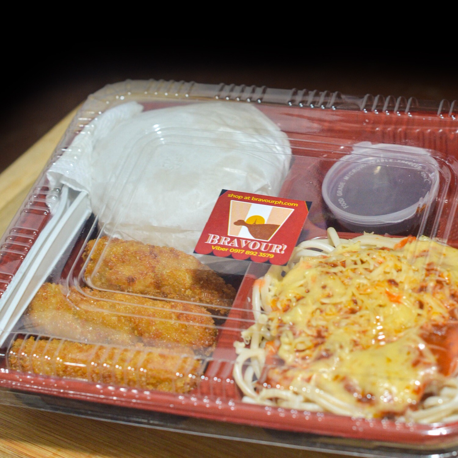 (CFBS+) Chicken Frites &amp; Spaghetti+ Bento