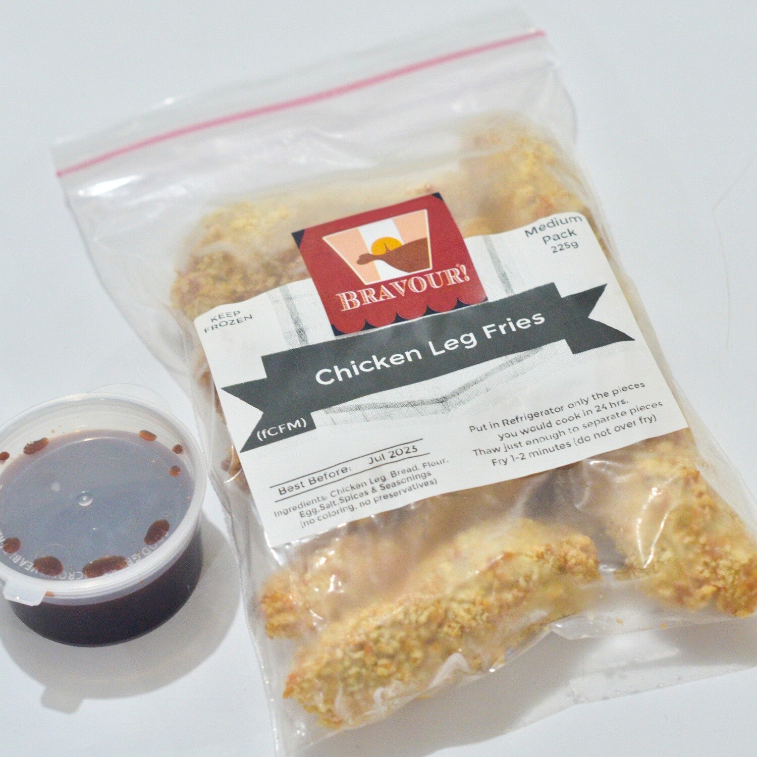 (fCFM) Frozen Chicken Frites Medium 225g, choose sauce: Katsu Sauce