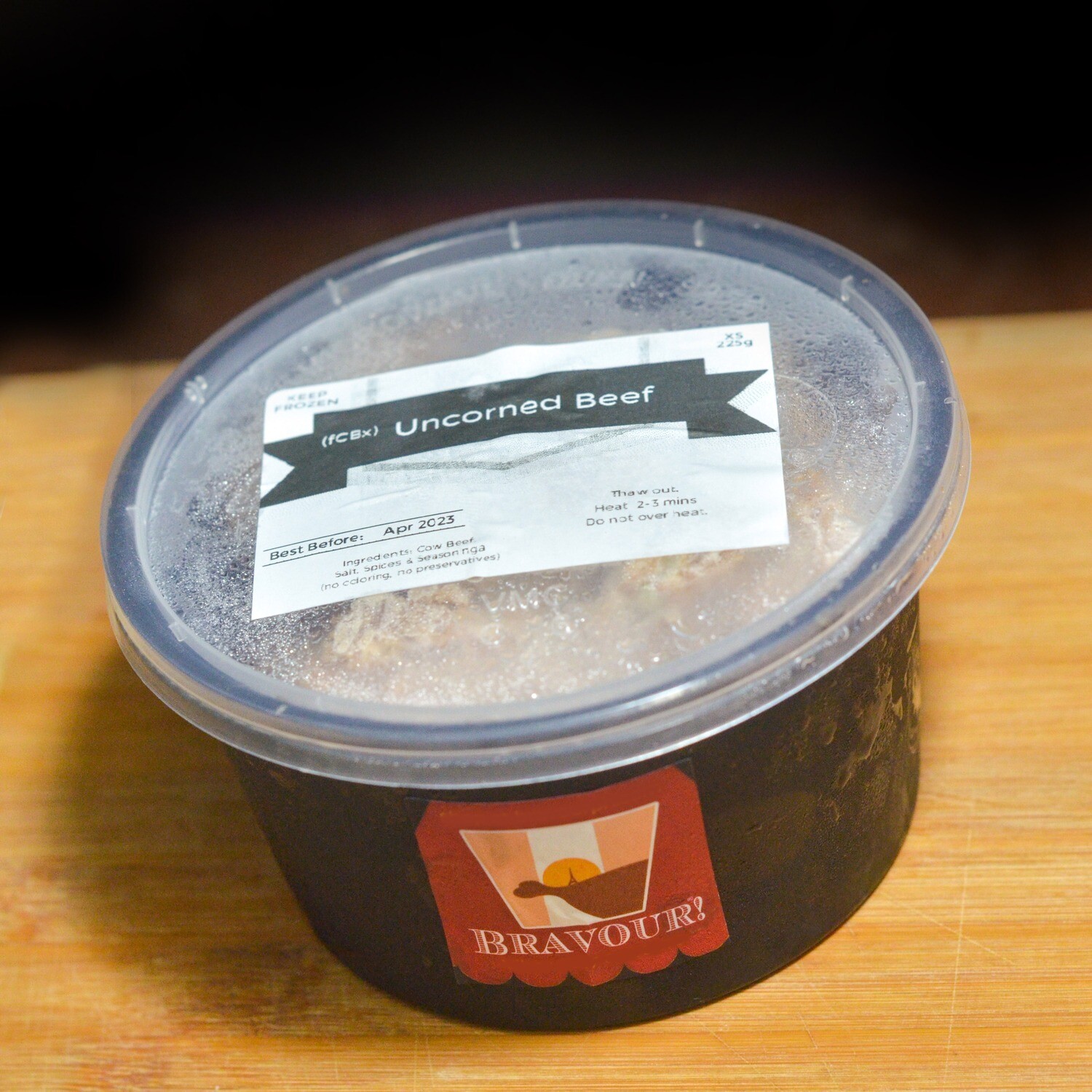 (fCBX) Frozen UnCorned  Beef with Onions 225g