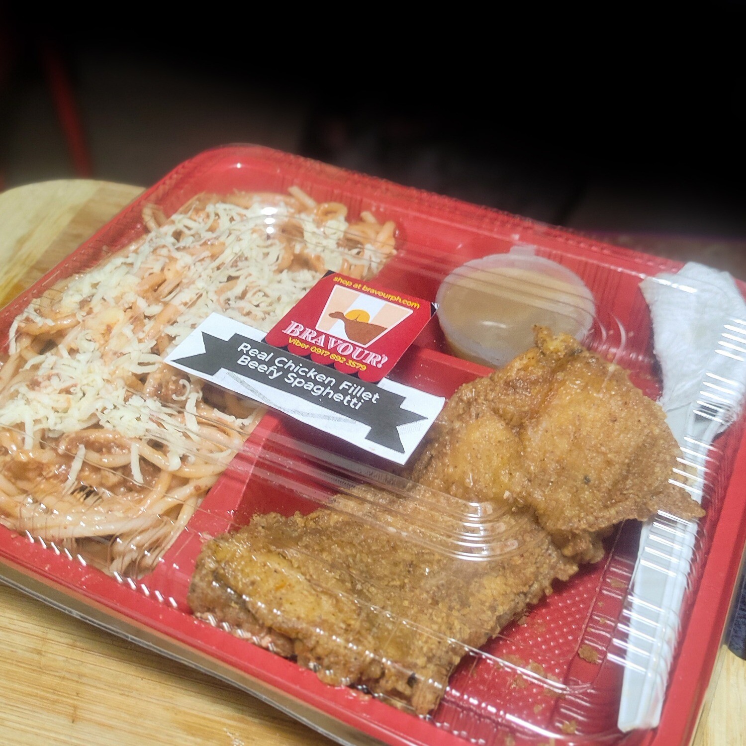 (FBS) Chicken Fillet &amp; Spaghetti Bento