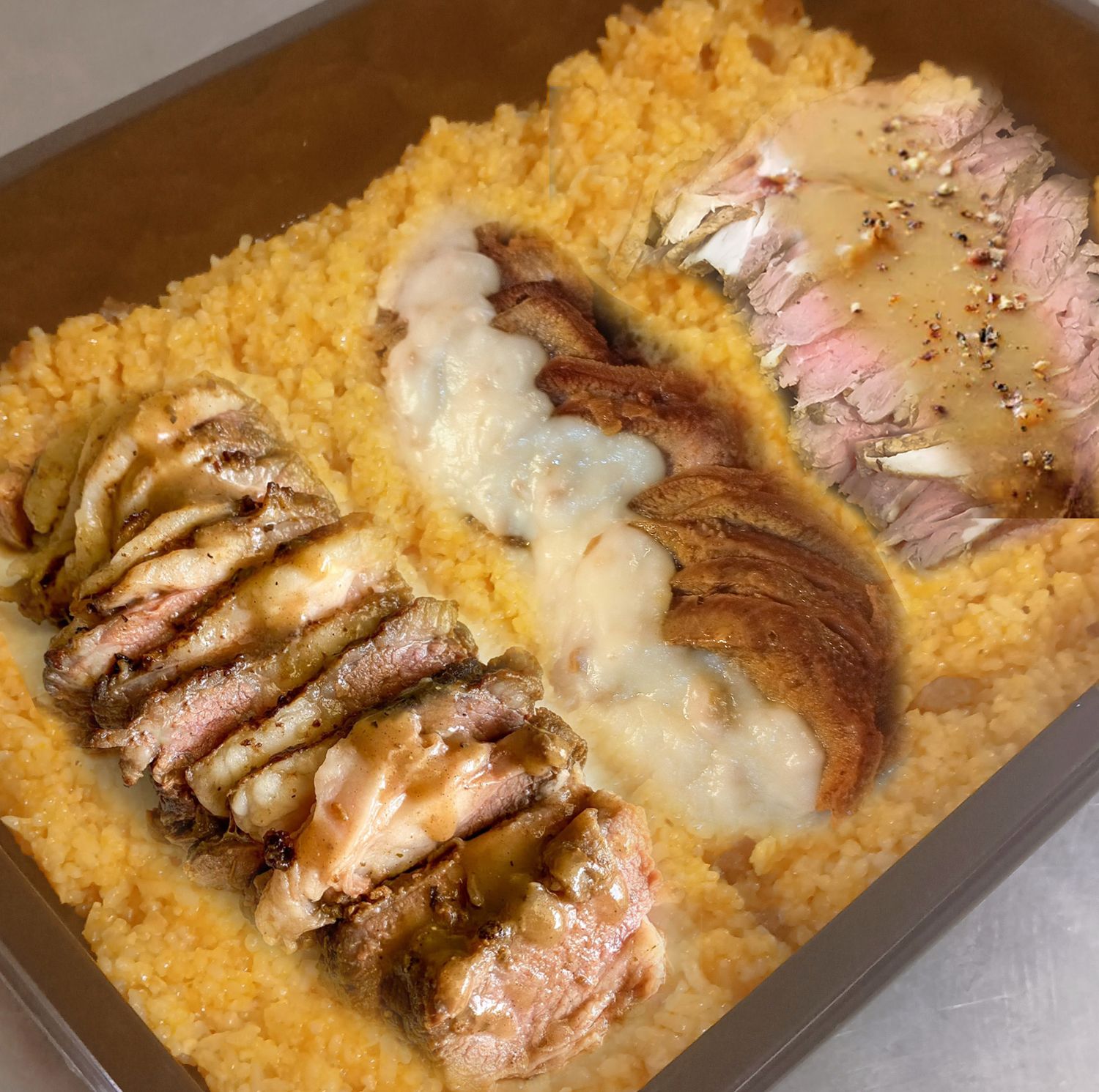 (BBP) Beef Buddies Platter (US Beef Belly, Lengua, Ribeye,Paella) 6 -8 PAX