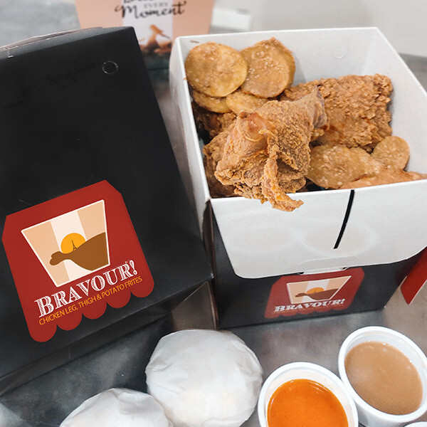(B6) Bravo Size Fried Chicken Leg & Thigh 6pcs (1~1.25kg*)